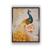 Blue Cream Peacock Canvas Wall Prints Canvas Wall Prints Set of 1 Multicolor Matte