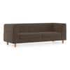 Rubik Essential 3 Seater Fabric Sofa in Daschund Brown Colour