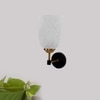 Devansh Metal Electric Wall Light in black Colour with White Shade Count of 1 Light