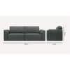 Cacef 3 Pull Out Sofa Cum Bed with storage In Grey Colour