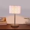 Devansh Multicolor Cotton Table Lamp With  Natural  Wood Base  & Steel Pipe (7X17 Inches)-16