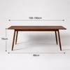Bymal Solid Wood Dining Table In Dark Brown Finish