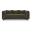Reno Three Seater Fabric Sofa in Deep Olive Velvet