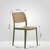 Kepler Brooks Zen Cafeteria Dining Chair in Green Colour