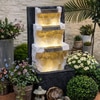 Lime Green Fiber Wall Back Water Fountain