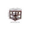 Aural Bedside Table - Walnut Finish