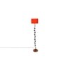 Ewan Orange Cotton Shade Floor Lamp
