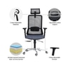 Feather Ergonomic Office Chair Black in Grey Colour