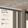 Paloma Marble Side Table in Jupiter Rust Spanish Ceramic Finish