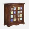 Rangrez Sheesham Wood Cabinet in Provincial Teak Finish