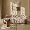 Luxelounge Wood 3 Seater With Upholstery Non Storage Sofa In Grey Colour