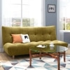 Palermo 3 Seater Click Clack Sofa cum Bed In Olive Green Colour