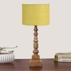 Devansh Yellow  Jute   Table Lamp With  Wood Natural Base (7X7X21.25 Inches)-17