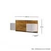 Hexa Red Engineered Wood Wall Mount Dressing Table in Giant Wood and Frosty White Colour