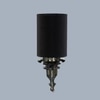 Devansh Metal Electric Wall Light in Antique Gold Colour with Black Shade Count of 1 Light