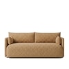 Cozychic Wood 3 Seater With Upholstery Non Storage Sofa In White Colour