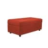Doe Buck Modern Tufted Storage Ottoman Bench in Red Colour