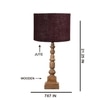 Devansh Brown Jute   Table Lamp With  Wood Natural Base (7X7X21.25 Inches)-17
