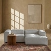 Elegantedge Wood Left Aligned 2-Seater With Upholstery Non Storage Sofa In Grey Colour