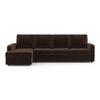 Apollo Compact Sofa (Colour : Dark Earth, Cushion : Hard, Back Type : High Back, Seating Capacity : Left Aligned 3 Seater + Left Aligned Chaise)