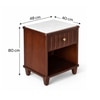 Lumina One Drawer Bedside In Teak Finish
