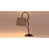 Grey Jute Zig Zag Curvy table lamp with Iron Base (SP42)