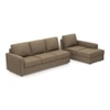 Apollo Sofa (Colour : Dune, Cushion : Hard, Back Type : Regular, Seating Capacity : Right Aligned 3 Seater + Right Aligned Chaise + Ottoman)