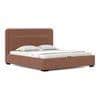 Milan Engineered Wood King Size Bed with Hydraulic Storage in Mocha Mouse Velvet Colour