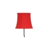 Gaia Red Fabric Floor Lamp with Black Iron Base