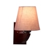 Devansh Solid Wood Electric Wall Light in Grey Colour with Grey Shade Count of 1 Light