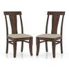 Fabio Dining Chair Set Of 2 In Colour Macadamia Brown And Finish Danish Walnut