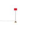 Drake Red Cotton Shade Floor Lamp