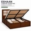 Eshaan Solid Wood Comfort Queen Bed Hydraulic Storage Provincial Teak Finish Mattress 60 x 78 Inches
