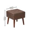 Axel Faux Leather Wooden bench stool for bedroom Set of 2