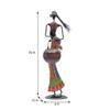 Desert Art Metal Handpainted Lady Figurine with Tealight Holder