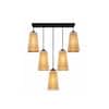 Devansh Solid Wood Electric Wall Light in Brown Colour with Multi Shade Count of 1 Light
