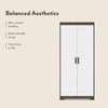 Miller 2 Door Wardrobe With Lock in Two Tone Finish