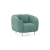Amora 1 Seater Fabric Sofa in Dusty Turquoise Velvet