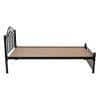 Morris Metal Single Size Non Storage Bed In Black Finish