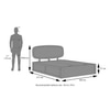 Nimbus Solid Wood Queen Size Bed With Hydraulic Storage (Mahogany Finish)