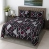 Multicolor Geometric 400 TC Cotton Flat Queen Size Bedsheet With 2 Pillow Covers From Threads
