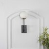 Minster Black & Frosted White Finish Wall Light