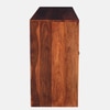 Sheesham Wood 4 Door Sideboard In Honey Oak Finish