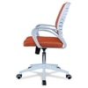 Mmarveal Mid Back Ergonomic Chair in Orange Colour