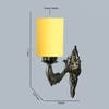 Devansh Metal Electric Wall Light in Antique Gold Colour with Yellow Shade Count of 1 Light