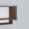 2 Doors Modular Wall Mounted Kitchen Cabinet With Organizer Shelf In Cochwood Brown Finish