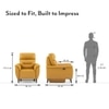 Maurice Leather Recliner in Yellow Colour