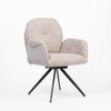 Cotton Fabric Dining Chair in Beige Colour