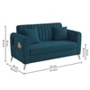 Daraco Velvet 2 Seater Sofa in T blue Color
