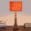 Devansh Orange  Jute   Table Lamp With  Wood Natural Base (7X7X21.25 Inches)-17